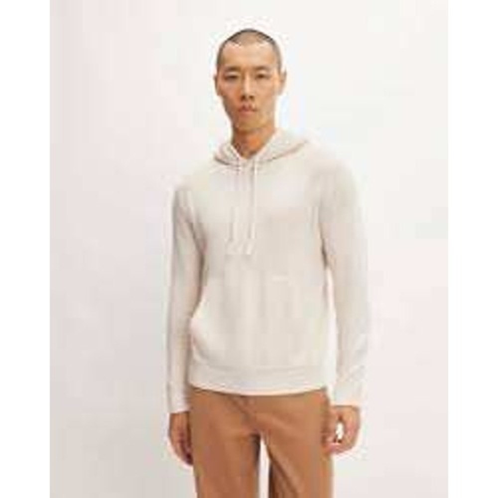 Everlane Unisex Cream Heather Hoodie Sweatshirt LARGE Minimalist Athleisure